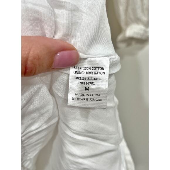 NWT Karlie Santorini Eyelet Faux Wrap Mini Dress - Picture 7 of 12